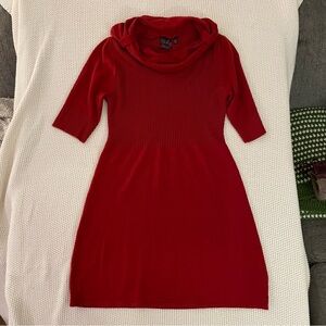 Take Out Red Long Sleeve Dress